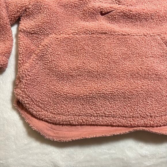 Nike Girl's Therma Fit Sherpa Pullover Quarter Zip Hoodie Jacket Size X-Small - Picture 8 of 11